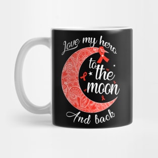 love blood cancer warrior to the moon Mug